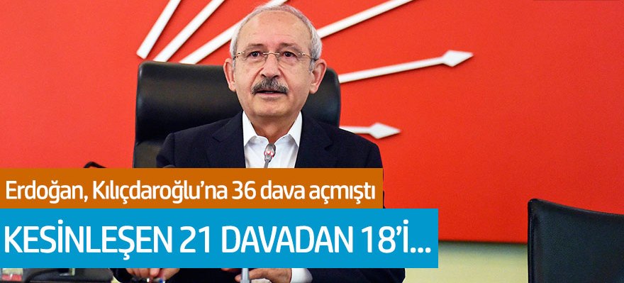 Erdoğan'ın Kılıçdaroğlu'na 36 açmıştı! Kesinleşen 21 davadan 18'i...