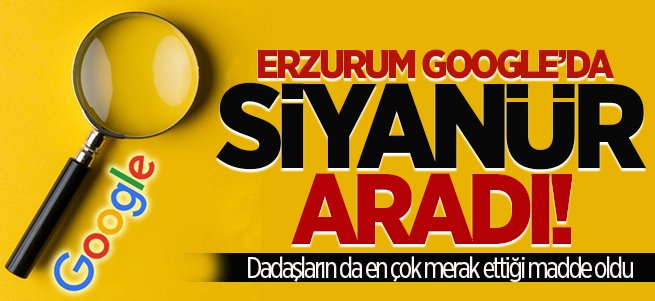 Erzurum Google’da Siyanür Aradı