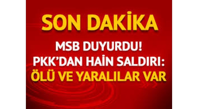MSB duyurdu! PKK'dan hain saldırı