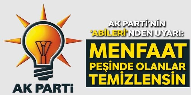 Menfaat peşinde olanlar temizlensin