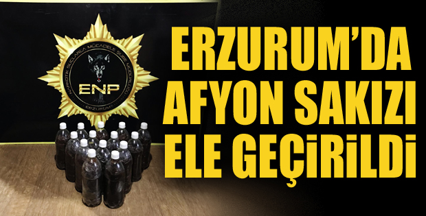 Erzurum'da 14 kilo 450 gram Afyon sakızı yakalandı