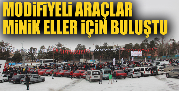 Modifiyeli araçlar minik eller için buluştu