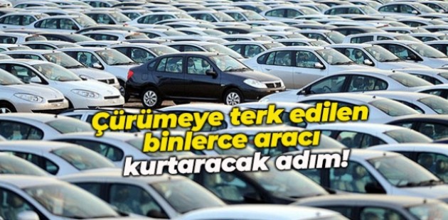 Yedieminde çürümeye terk edilen araçları kurtaracak adım