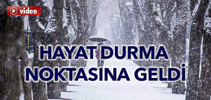 Kar ve tipi yolları kapattı, hayat durma noktasına geldi