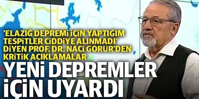 Prof. Dr. Naci Görür'den yeni depremler için uyarı
