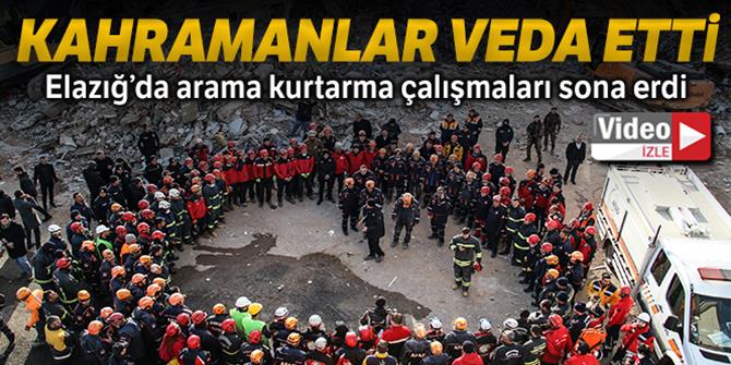 Kurtarma ekipleri vedalaştı