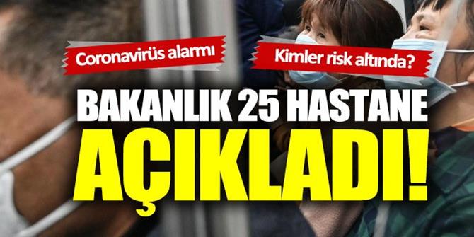 Bakanlık 25 hastane açıkladı: Erzurum'da var...