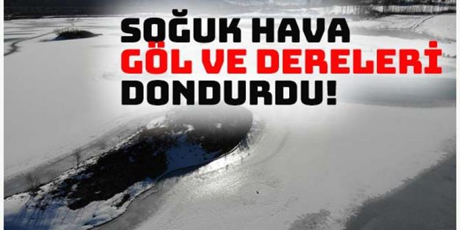 Soğuk hava dereleri dondurdu