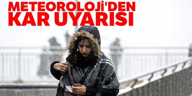 Meteoroloji'den kar uyarısı