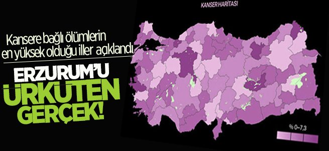 Erzurum’da ürküten kanser gerçeği!