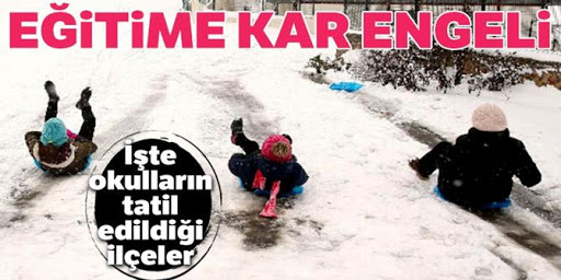 Erzurum'da eğitime kar engeli