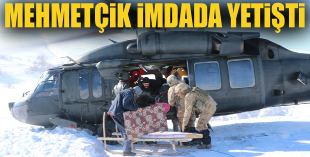 Erzurum’da askeri helikopterle hasta kurtarma operasyonu