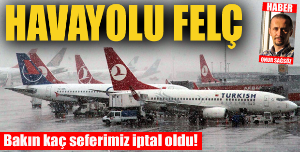 Erzurum'da Havayolu felç