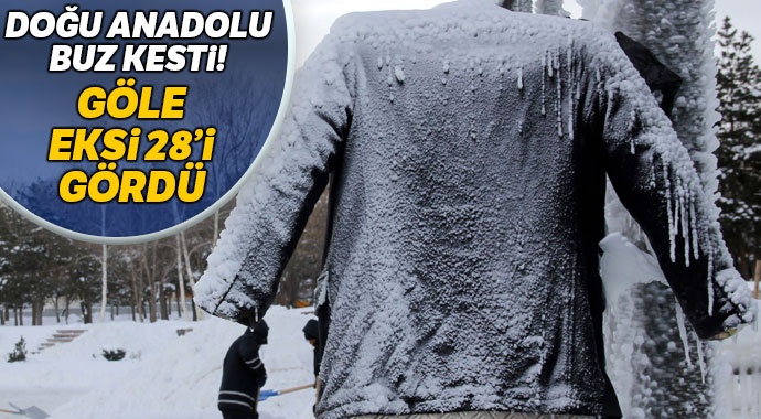 Doğu Anadolu buz kesti! Göle eksi 28’i gördü