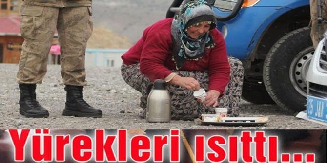 Erzurum'da yürekleri ısıtan ikram!