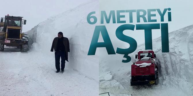 Erzurum'da Kar kalınlığı 6 metreyi aştı