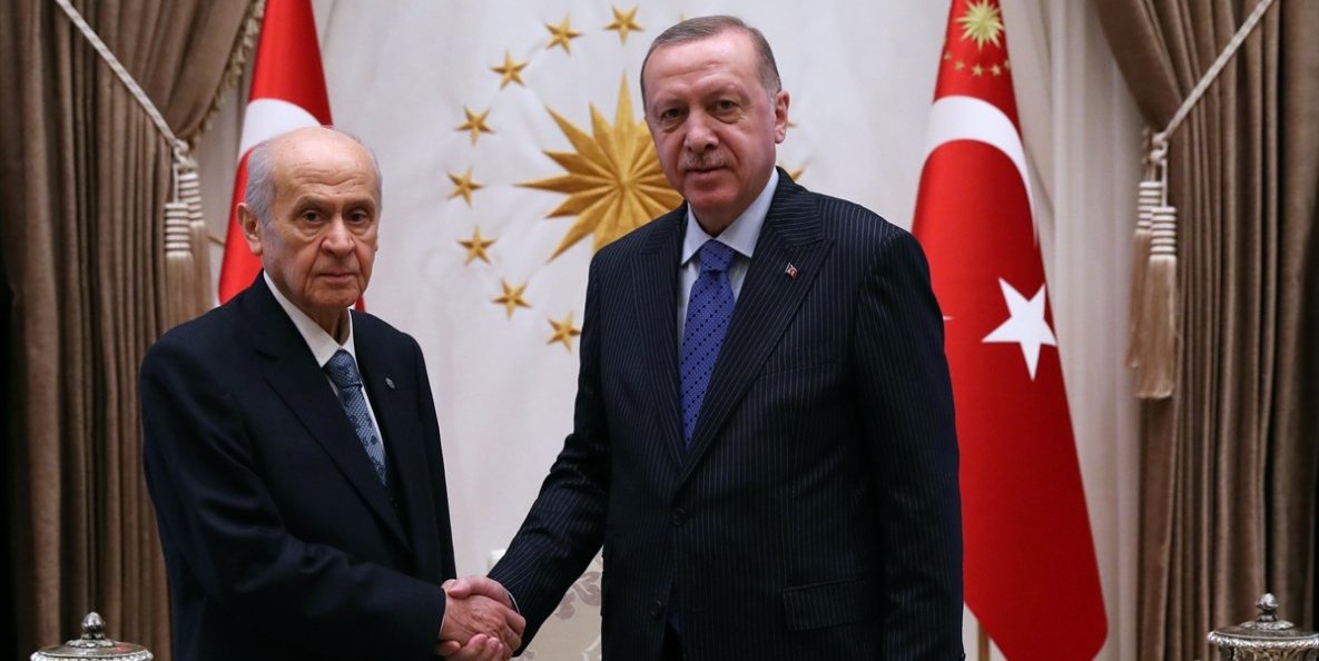 Erdoğan ile Bahçeli Külliye'de bir araya geldi