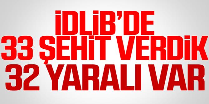 Hatay Valisi Doğan: İdlib'de hava saldırısında 33 Mehmetçiğimiz şehit oldu