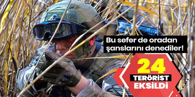 MSB: 24 PKK/YPG'li terörist etkisiz hale getirildi