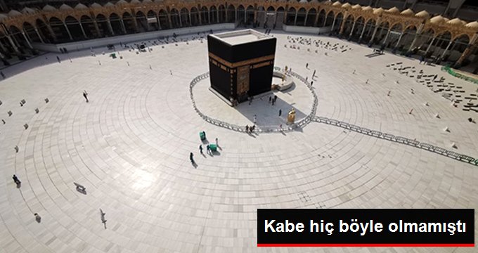 Suudi Arabistan'ın koronavirüsten dolayı umreyi yasaklamasından sonra Kabe boş kaldı