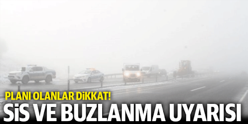 Doğu Anadolu'da buzlanma, don olayı ve çığ uyarısı