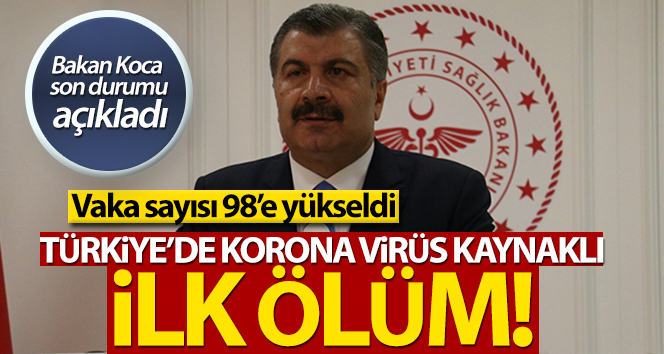 Bakan Koca açıkladı: 'Türkiye'de korona virüs kaynaklı ilk ölüm'