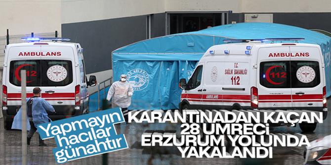 Özel otobüs tutarak Erzurum’a kaçmaya çalışan umreciler yakalandı