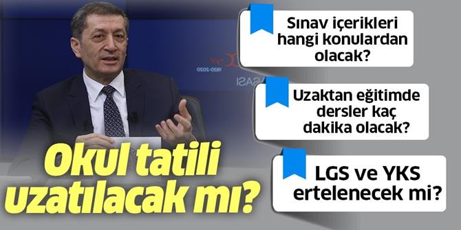 Okul tatili uzayacak mı? Milli Eğitim Bakanı Ziya Selçuk canlı yayında açıkladı.