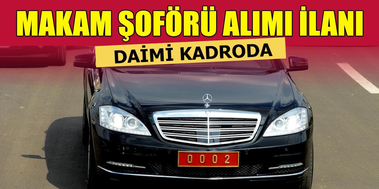 Erzurum Büyükşehir Belediyesi Daimi 2 Makam Şoförü Alımı ilanı