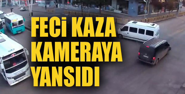 Erzurum’da 5 kişinin yaralandığı feci kaza kamerada
