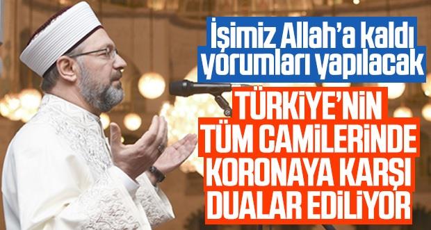 Diyanet İşleri Başkanı koronavirüse karşı dua okudu