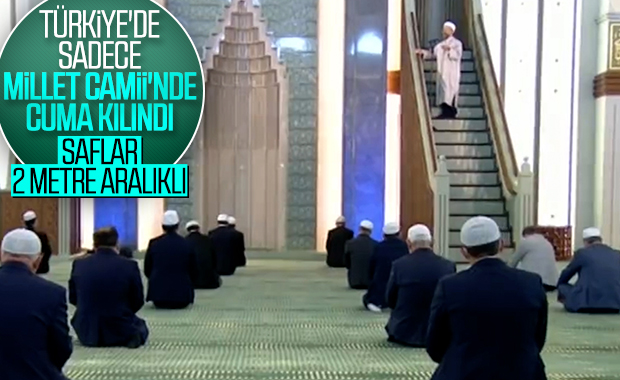 Beştepe Millet Camii'nde cuma namazı kılındı