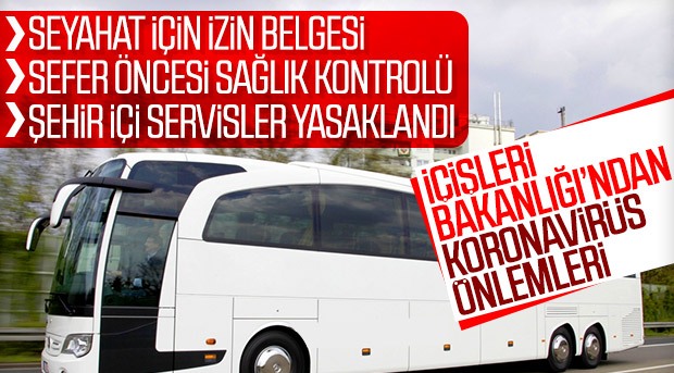 Şehirler arası otobüs seferlerine koronavirüs kısıtlaması