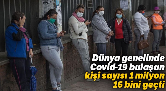 Dünya genelinde Kovid-19 bulaşan kişi sayısı 1 milyon 16 bini geçti