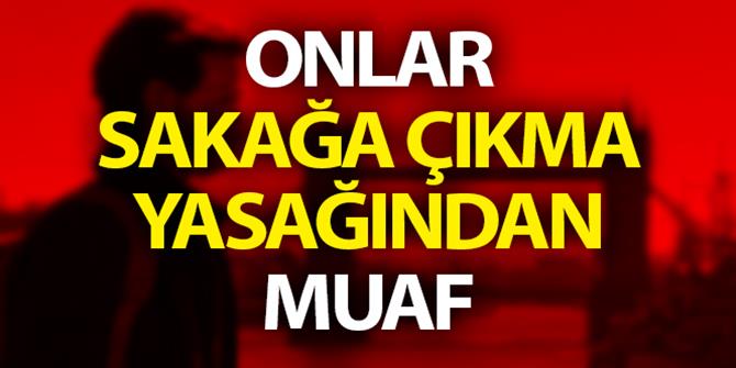 18-20 yaş aralığında sokağa çıkma yasağından muaf tutulacaklar belli oldu