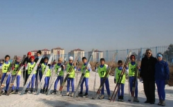 Erzurum'da kayaklı koşu yapıldı
