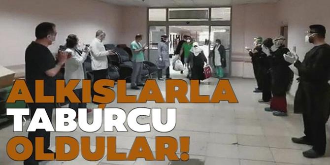 Erzurum'da Tedavisi tamamlanan 11 hasta alkışlarla taburcu oldu