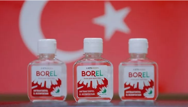 Yerli ve milli bor katkılı el dezenfektanı BOREL haftaya raflarda