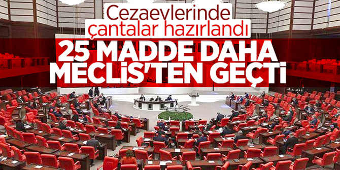 Af yasasında 25 madde daha TBMM'de kabul edildi