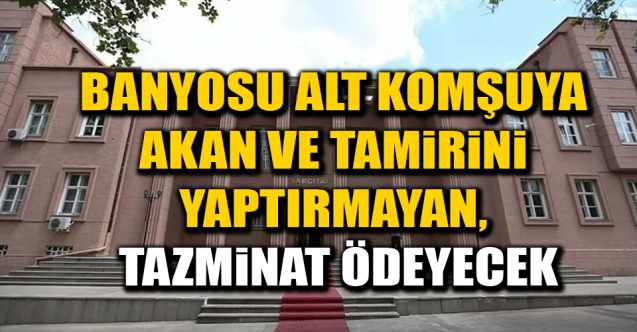 Yargıtay'dan önemli karar: Banyosu alt komşuya akan ve tamirini yaptırmayan tazminat ödeyecek