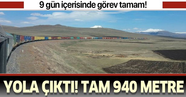 940 metrelik ihracat treni Türkiye'den Orta Asya’ya doğru yola çıktı