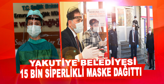 Yakutiye Belediyesi 15 bin siperlikli maske dağıttı