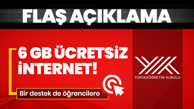 Öğrencilere ücretsiz 6 GB internet verilecek