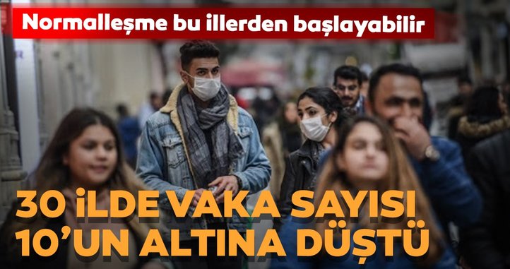 30 ilde vaka sayısı 10’un altına düştü