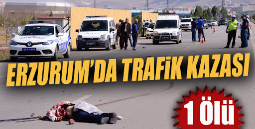 Pasinler'de trafik kazası: 1 ölü