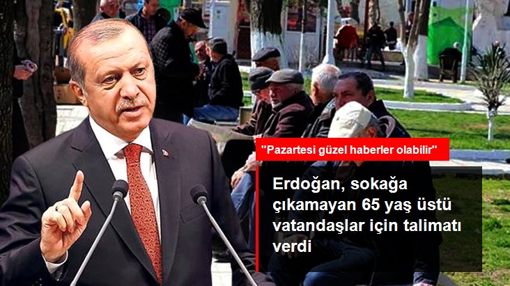 Erdoğan, sokağa çıkamayan 65 yaş üstü vatandaşlar için talimatı verdi
