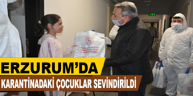 Karantinadaki çocuklar sevindirildi