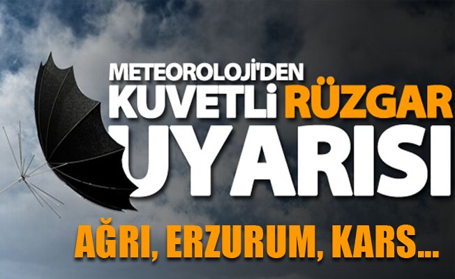 Erzurum, Ağrı ve Kars için meteorolojik uyarı