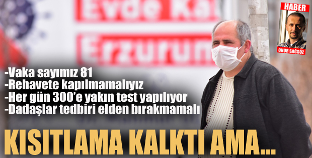 Erzurum'da Kısıtlama kalktı ama...