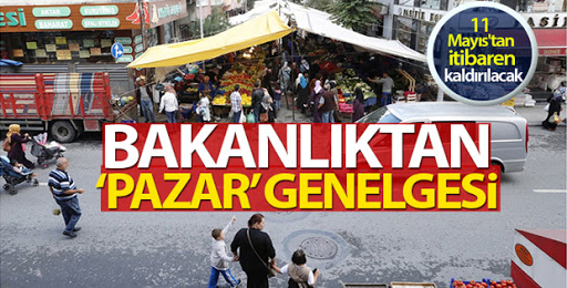 İçişleri Bakanlığı'ndan pazar yerleriyle ilgili genelge